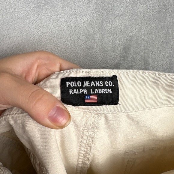 Polo Jeans Co Ralph Lauren Women Cargo Pants Beige Size 28 Utility Casual Y2K - Picture 3 of 10